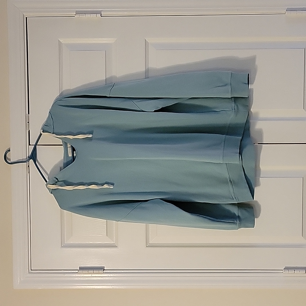 Teal hooded pullover